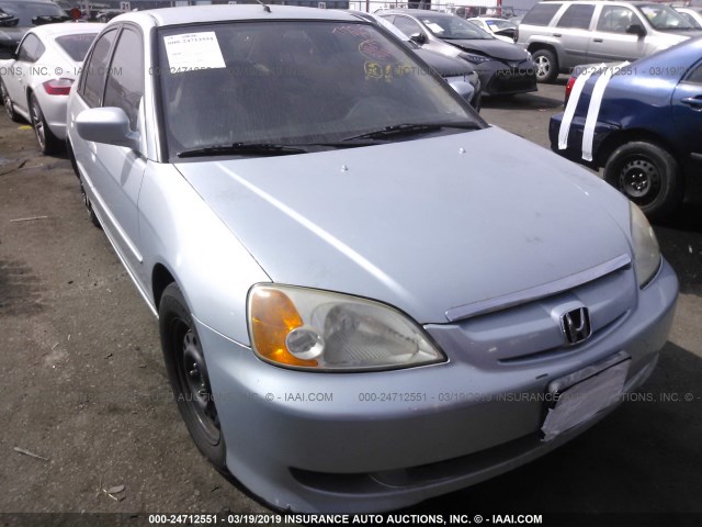 JHMES96663S024634 - 2003 HONDA CIVIC HYBRID BLUE photo 1