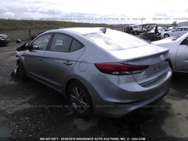 5NPD84LF2HH087013 - 2017 HYUNDAI ELANTRA SE/VALUE/LIMITED GRAY photo 3