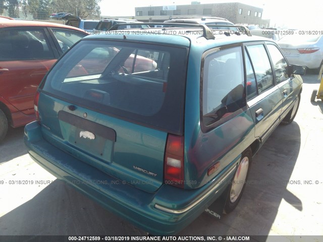 3MAPM15J0PR646689 - 1993 MERCURY TRACER GREEN photo 4