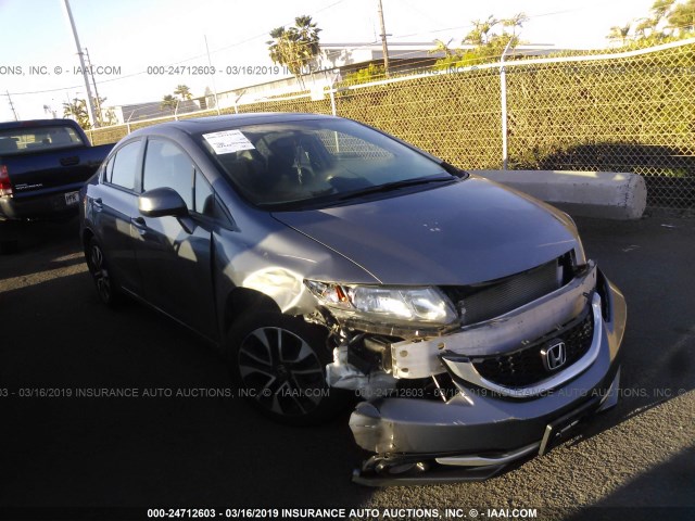 19XFB2F96DE031420 - 2013 HONDA CIVIC EXL GRAY photo 1