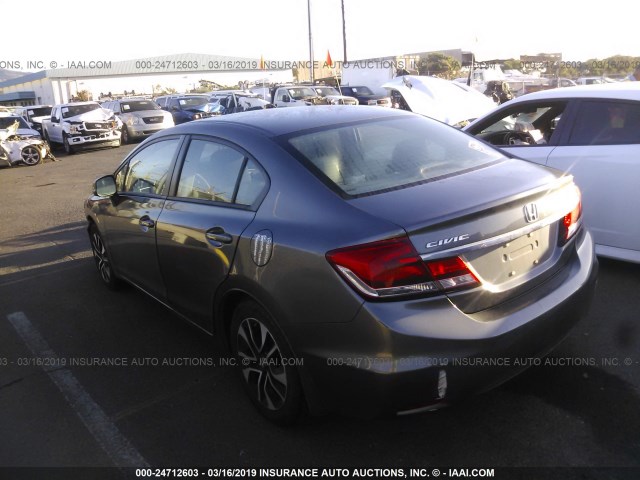 19XFB2F96DE031420 - 2013 HONDA CIVIC EXL GRAY photo 3