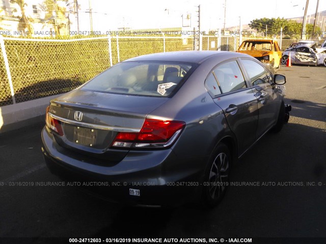 19XFB2F96DE031420 - 2013 HONDA CIVIC EXL GRAY photo 4