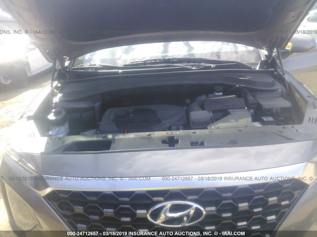 5NMS23AD5KH009141 - 2019 HYUNDAI SANTA FE SE BROWN photo 10