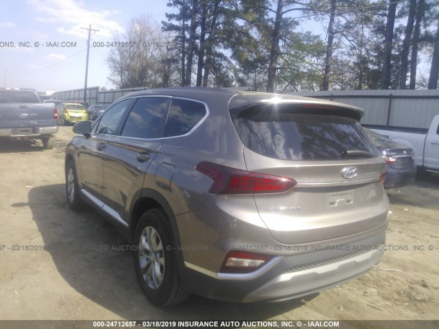 5NMS23AD5KH009141 - 2019 HYUNDAI SANTA FE SE BROWN photo 3