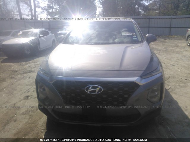 5NMS23AD5KH009141 - 2019 HYUNDAI SANTA FE SE BROWN photo 6