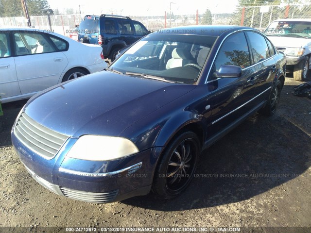 WVWMD63B33P278750 - 2003 VOLKSWAGEN PASSAT GL Dark Blue photo 2