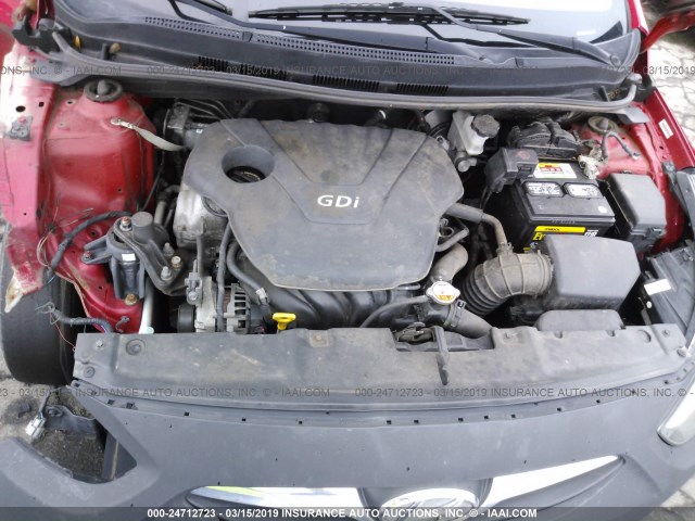 KMHCT5AE3DU136175 - 2013 HYUNDAI ACCENT GLS/GS RED photo 10