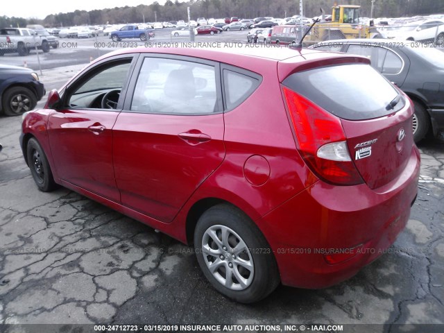 KMHCT5AE3DU136175 - 2013 HYUNDAI ACCENT GLS/GS RED photo 3