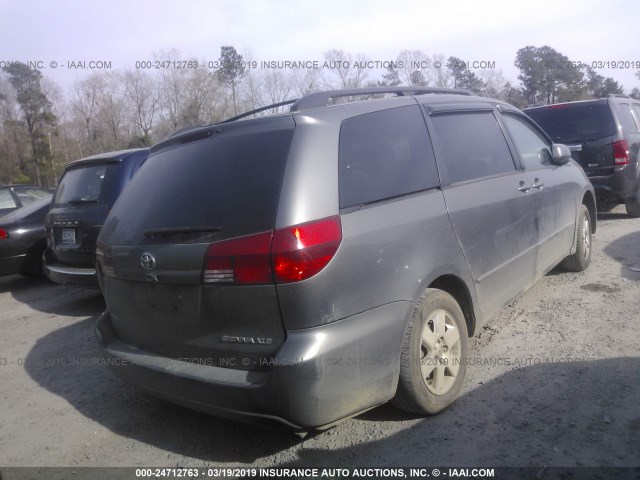 5TDZA22C64S216140 - 2004 TOYOTA SIENNA XLE/XLE LIMITED GRAY photo 4