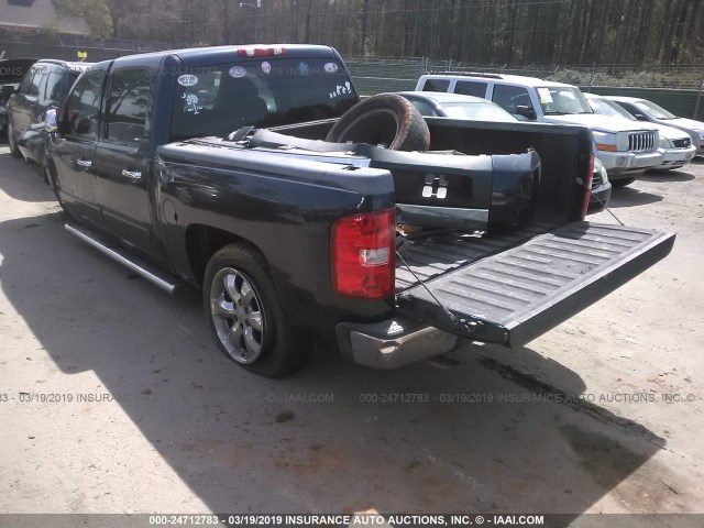 2GCEC13C971722462 - 2007 CHEVROLET SILVERADO C1500 CREW CAB BLUE photo 3