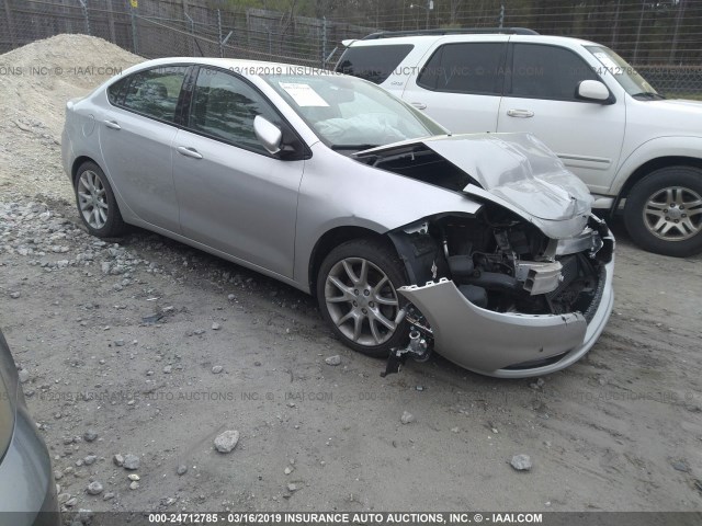 1C3CDFBH2DD117833 - 2013 DODGE DART SXT SILVER photo 1