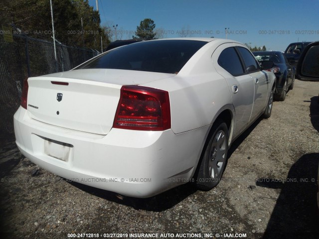 2B3KA43R07H783691 - 2007 DODGE CHARGER SE/SXT WHITE photo 4