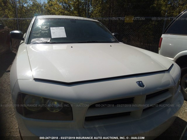 2B3KA43R07H783691 - 2007 DODGE CHARGER SE/SXT WHITE photo 6