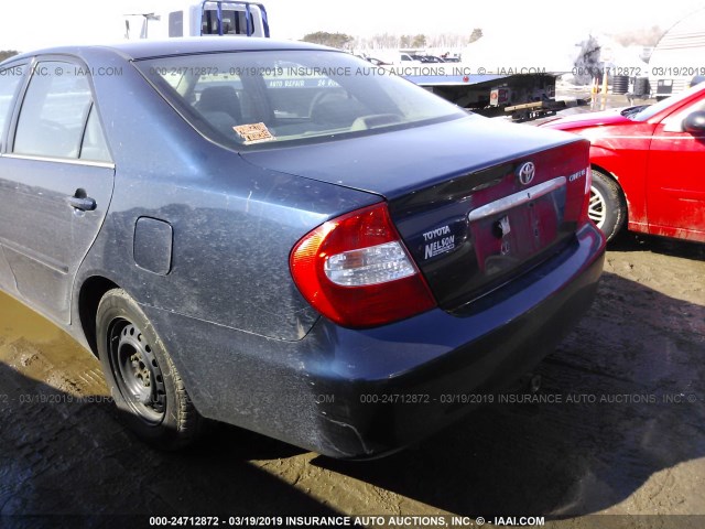 4T1BE32K53U227672 - 2003 TOYOTA CAMRY LE/XLE/SE BLUE photo 6