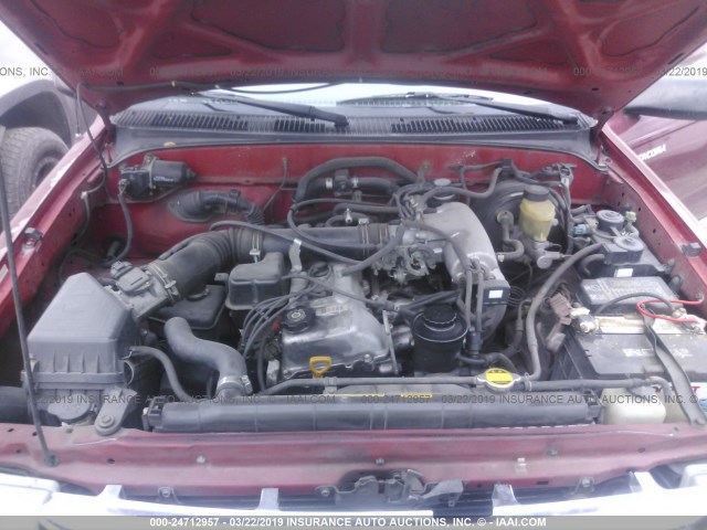 4TASM92N7YZ600995 - 2000 TOYOTA TACOMA XTRACAB PRERUNNER წითელი ფოტო 10