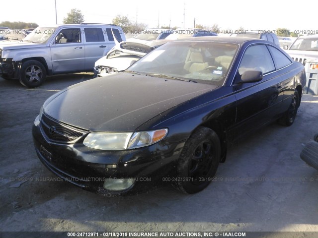 2T1CG22P51C479537 - 2001 TOYOTA CAMRY SOLARA SE BLACK photo 2