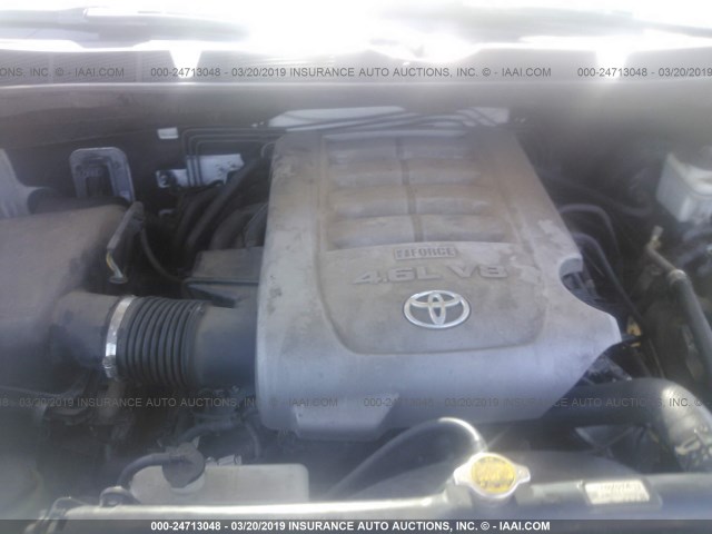 5TFUM5F17AX007247 - 2010 TOYOTA TUNDRA DOUBLE CAB SR5 WHITE photo 10