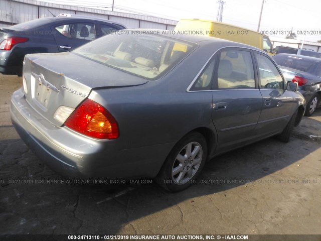 4T1BF28B31U191749 - 2001 TOYOTA AVALON XL/XLS Light Blue photo 4