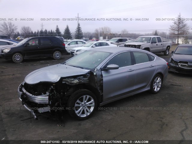 1C3CCCABXFN696274 - 2015 CHRYSLER 200 LIMITED SILVER photo 2