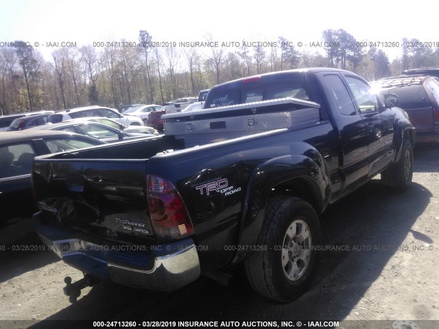 5TETU62N65Z074933 - 2005 TOYOTA TACOMA PRERUNNER ACCESS CAB BLACK photo 4