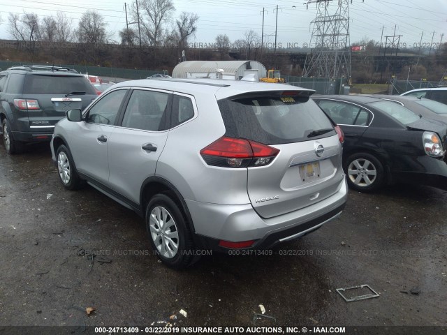 JN8AT2MV5HW256421 - 2017 NISSAN ROGUE S/SL/SV SILVER photo 3