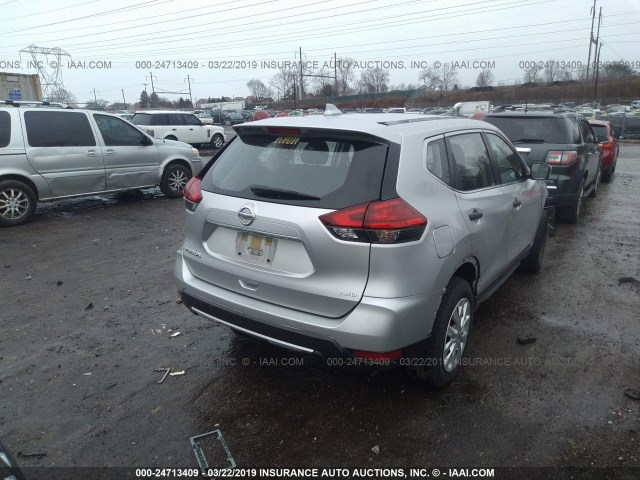 JN8AT2MV5HW256421 - 2017 NISSAN ROGUE S/SL/SV SILVER photo 4