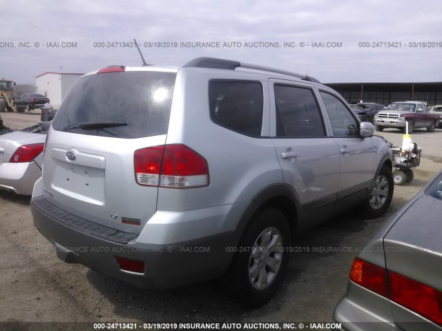 KNDJJ741495033743 - 2009 KIA BORREGO LX/EX GRAY photo 4