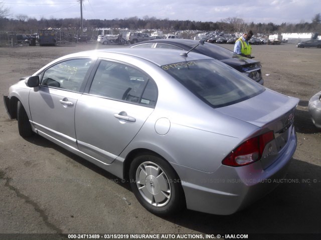 JHMFA36229S013916 - 2009 HONDA CIVIC HYBRID SILVER photo 3