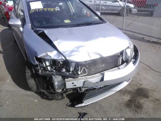 JHMFA36229S013916 - 2009 HONDA CIVIC HYBRID SILVER photo 6