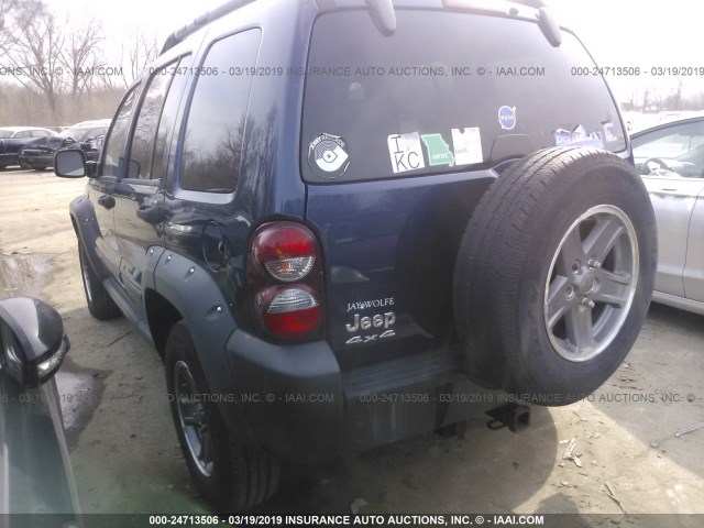 1J4GL38K95W526171 - 2005 JEEP LIBERTY RENEGADE BLUE photo 3