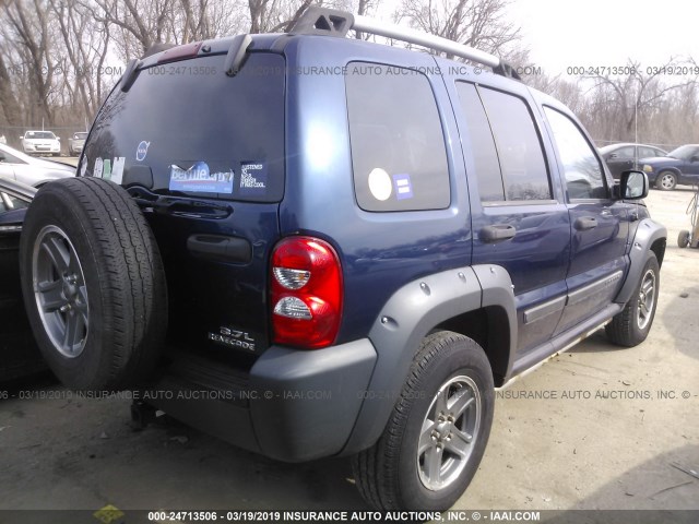 1J4GL38K95W526171 - 2005 JEEP LIBERTY RENEGADE BLUE photo 4