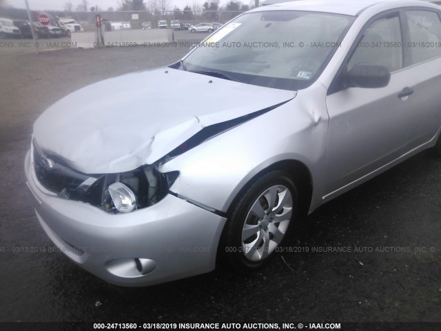 JF1GE61698H520299 - 2008 SUBARU IMPREZA 2.5I SILVER photo 6