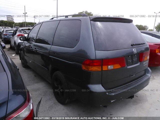 5FNRL18023B148472 - 2003 HONDA ODYSSEY EXL GRAY photo 3