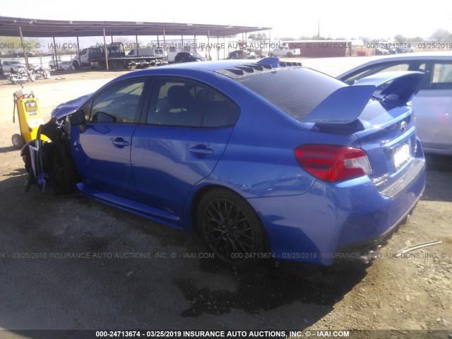 JF1VA2M65H9826644 - 2017 SUBARU WRX STI BLUE photo 3