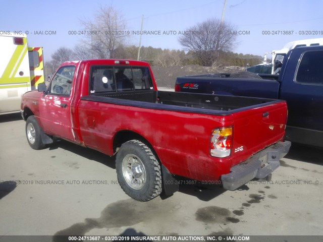 1FTYR10C0XTB01105 - 1999 FORD RANGER RED photo 3