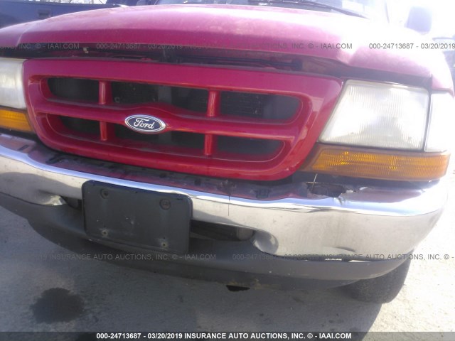 1FTYR10C0XTB01105 - 1999 FORD RANGER RED photo 6