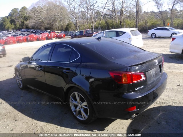 JTHBF5C29A5117984 - 2010 LEXUS IS 250 BLACK photo 3