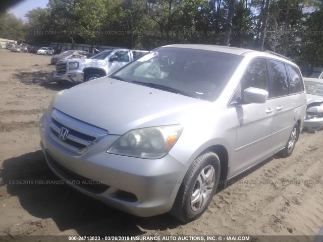 5FNRL386X7B453840 - 2007 HONDA ODYSSEY EXL SILVER photo 2