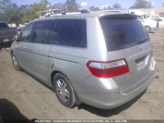 5FNRL386X7B453840 - 2007 HONDA ODYSSEY EXL SILVER photo 3