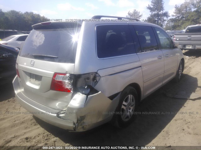 5FNRL386X7B453840 - 2007 HONDA ODYSSEY EXL SILVER photo 4