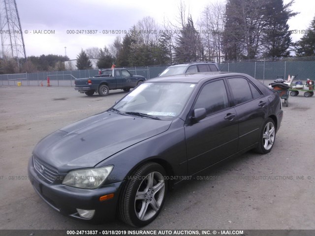 JTHBD182910006677 - 2001 LEXUS IS 300 GRAY photo 2