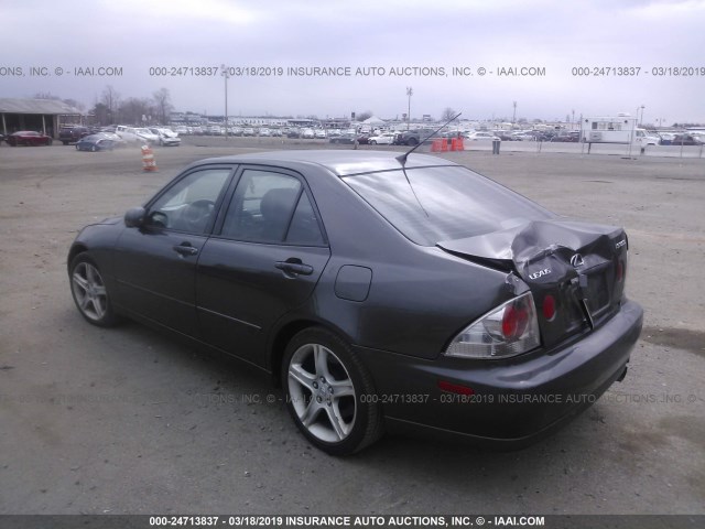 JTHBD182910006677 - 2001 LEXUS IS 300 GRAY photo 3