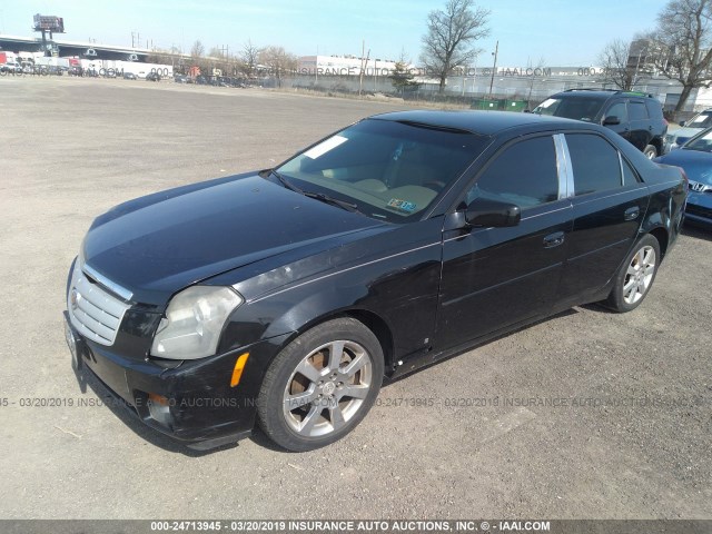 1G6DP577270141985 - 2007 CADILLAC CTS HI FEATURE V6 BLACK photo 2