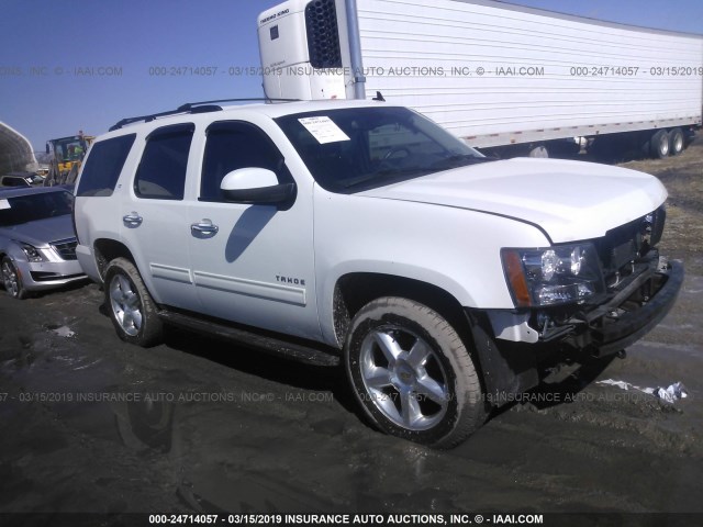 1GNSKBE08CR155703 - 2012 CHEVROLET TAHOE K1500 LT WHITE photo 1