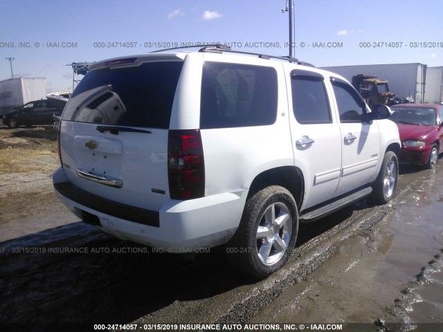 1GNSKBE08CR155703 - 2012 CHEVROLET TAHOE K1500 LT WHITE photo 4