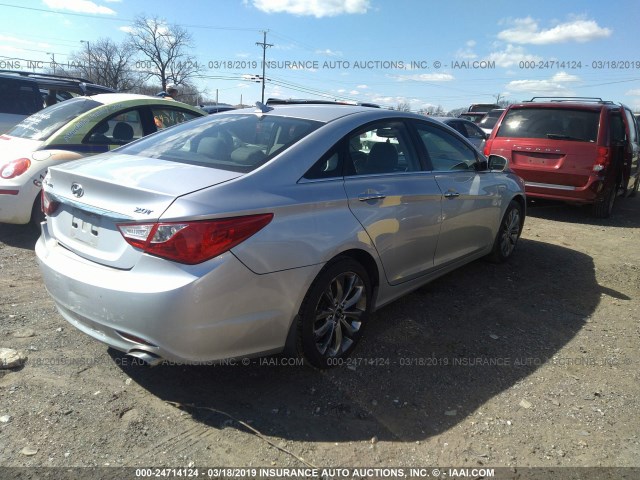 5NPEC4AB0BH268282 - 2011 HYUNDAI SONATA SE/LIMITED SILVER photo 4