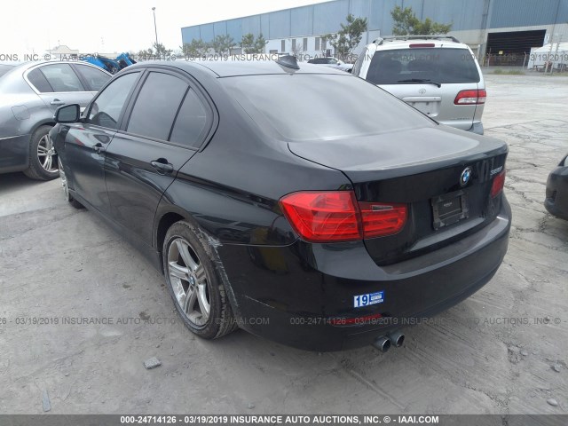 WBA3C1C54EK113685 - 2014 BMW 328 I SULEV BLACK photo 3