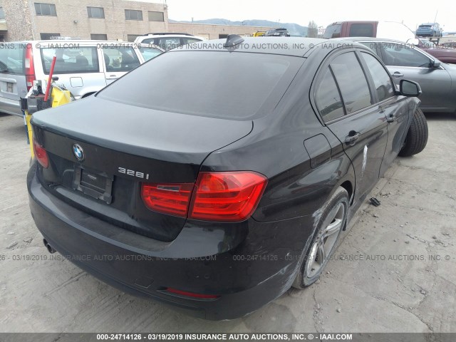 WBA3C1C54EK113685 - 2014 BMW 328 I SULEV BLACK photo 4