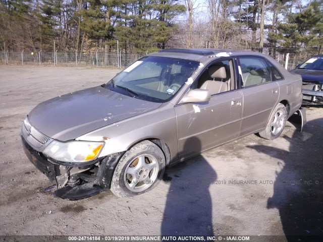 4T1BF28B2YU093757 - 2000 TOYOTA AVALON XL/XLS TAN photo 2