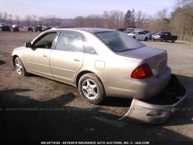 4T1BF28B2YU093757 - 2000 TOYOTA AVALON XL/XLS TAN photo 3